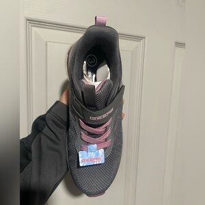 Geox Charcoal and Mauve Sneakers